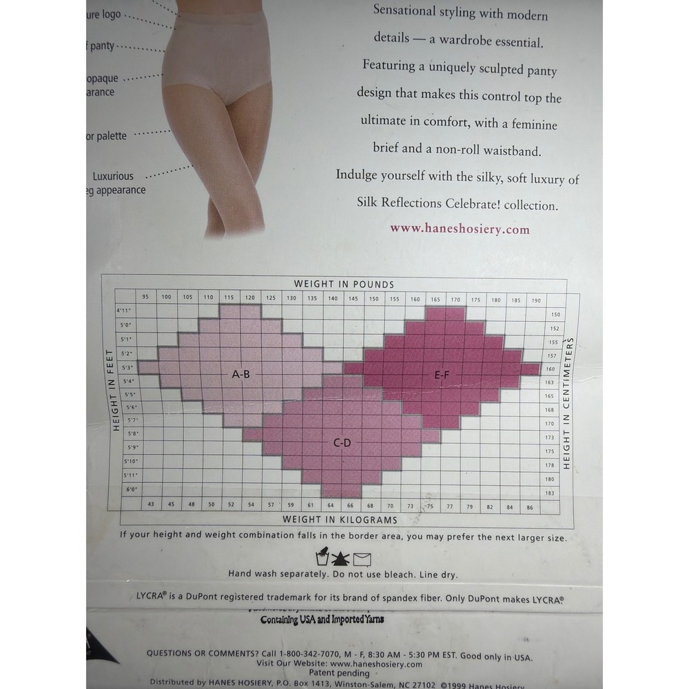 Hanes Silk Reflections Celebrate Sparkle Tights Women AB Silver Sandalfoot VTG - Picture 5 of 8